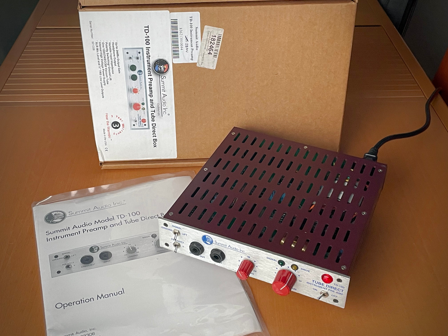 HighEnd! SUMMIT AUDIO TD 100 Tube Preamp / DI Box - 1/2 19